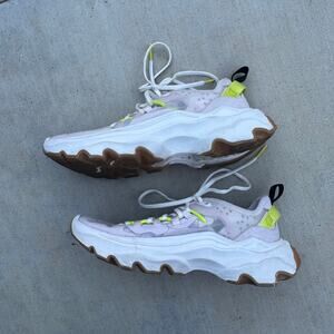 Sorel Kinetic Breakthru Tech Lace Up Sneakers Size 6.5 Light Pink, White, Neon